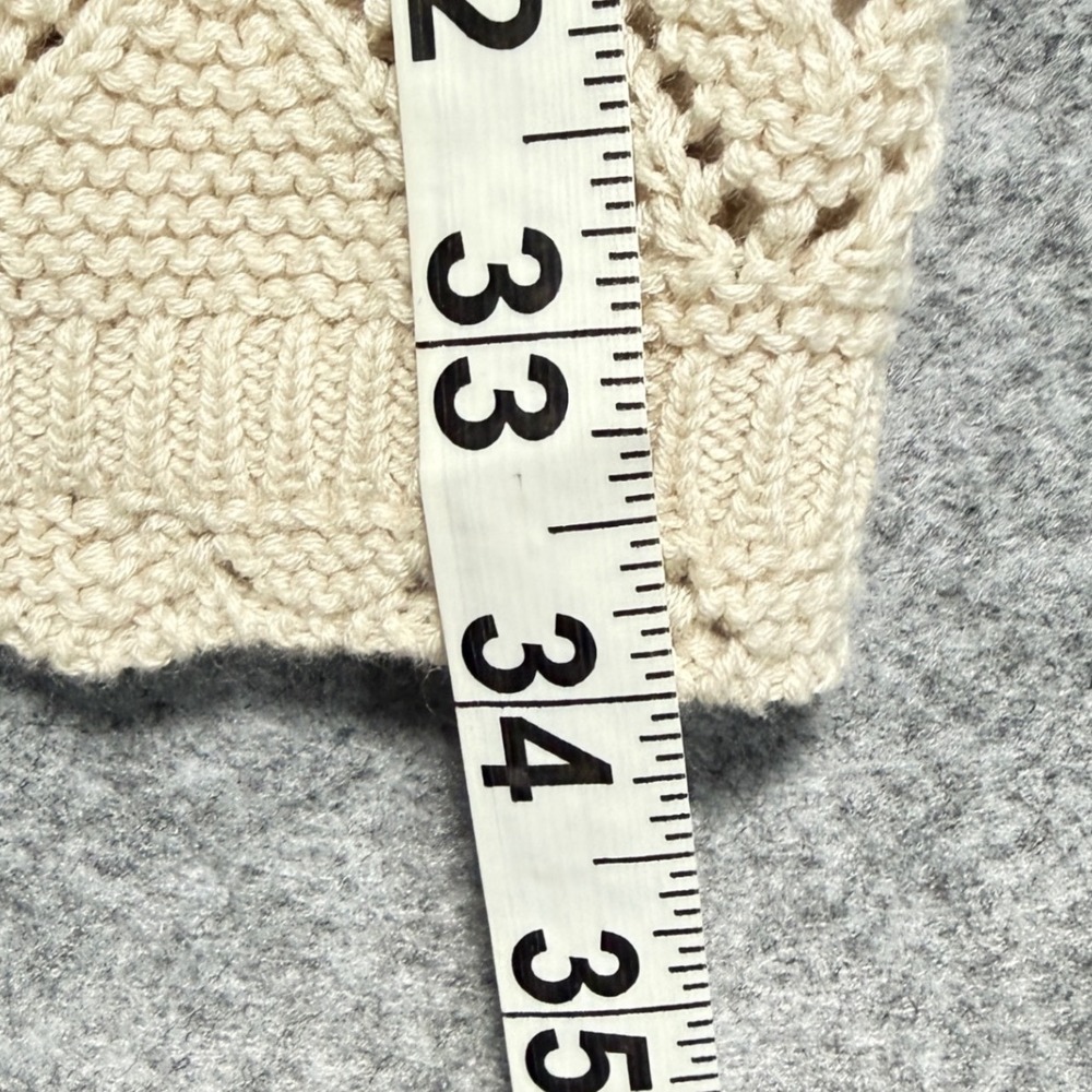 Freshman 1996‎ Cream Crochet Knit Maxi Skirt Diamond Pointelle Boho XS Festival - Picture 7 of 8